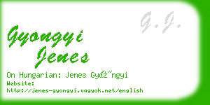 gyongyi jenes business card